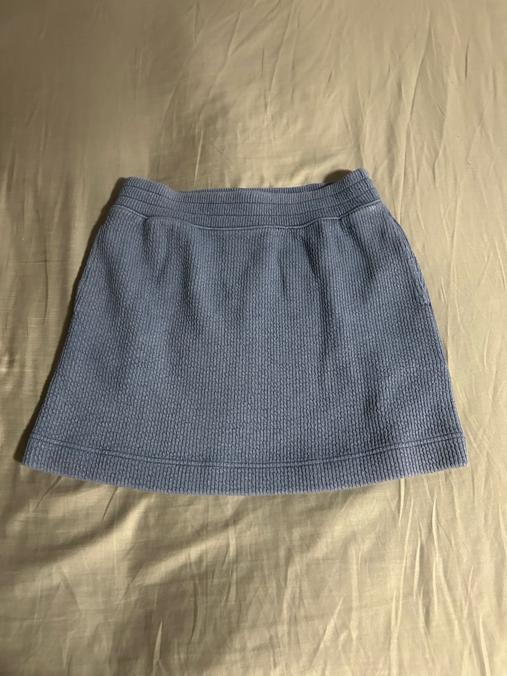 aerie Textured Circle Skirt in Dusty Blue Size S